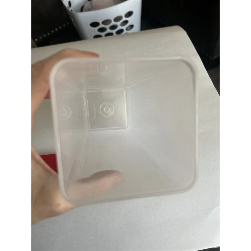Tupperware Red Lid Cheese Storage Container Clear